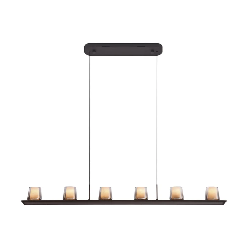 Lámpara de techo Mantra Alabastro LED ceniza 3000K regulable IP20 15-180cm 9436