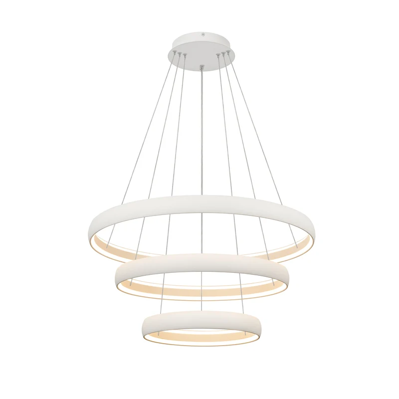 Lámpara de techo Mantra Flats grande LED aluminio blanco 3000K regulable IP20 Ø77,8cm 9428