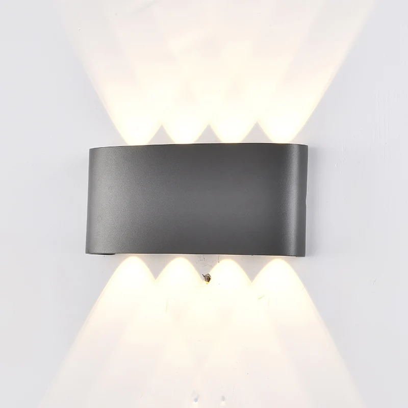 Aplique de exterior Mantra Arcs LED aluminio gris oscuro 3000 IP54 9cm 7813 para jardín