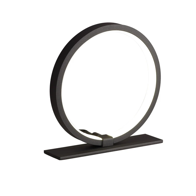 Lámpara de sobremesa Mantra Kitesurf LED aluminio negro 3000 IP20 Ø25,7cm 8595