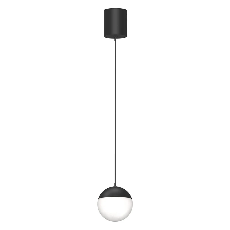 Lámpara de techo Mantra Kilda grande LED aluminio negro 3000 IP20 Ø9,5cm 8439