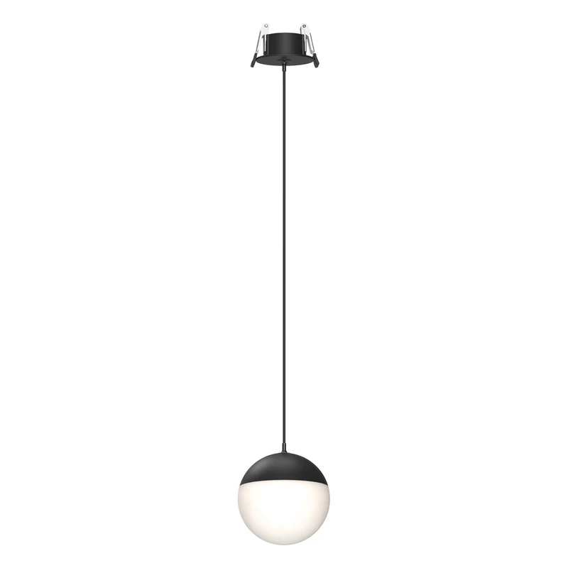 Lámpara de techo Mantra Kilda grande LED aluminio negro 3000 IP20 Ø9,5cm 8436