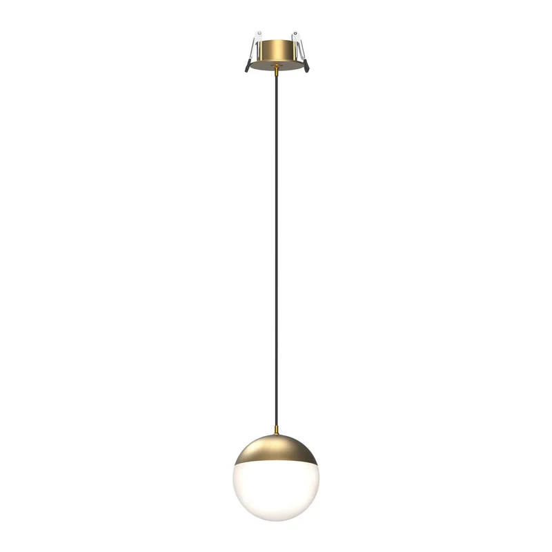 Lámpara de techo Mantra Kilda grande LED aluminio dorado 3000 IP20 Ø9,5cm 8437