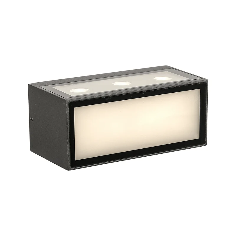 Aplique de exterior Mantra Cancun LED aluminio gris oscuro 3000 IP65 15,3cm 9096 para jardín