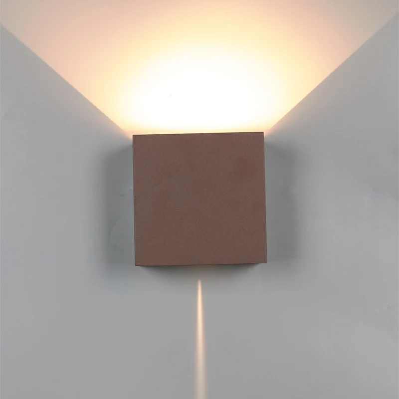 Aplique de exterior Mantra Davos LED aluminio marrón 2700 regulable IP65 15cm 8612