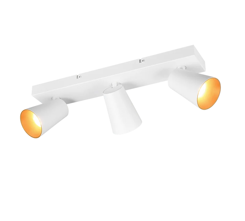 Regleta de focos Trio Sharp blanco, dorado 3 luces GU10 817100331
