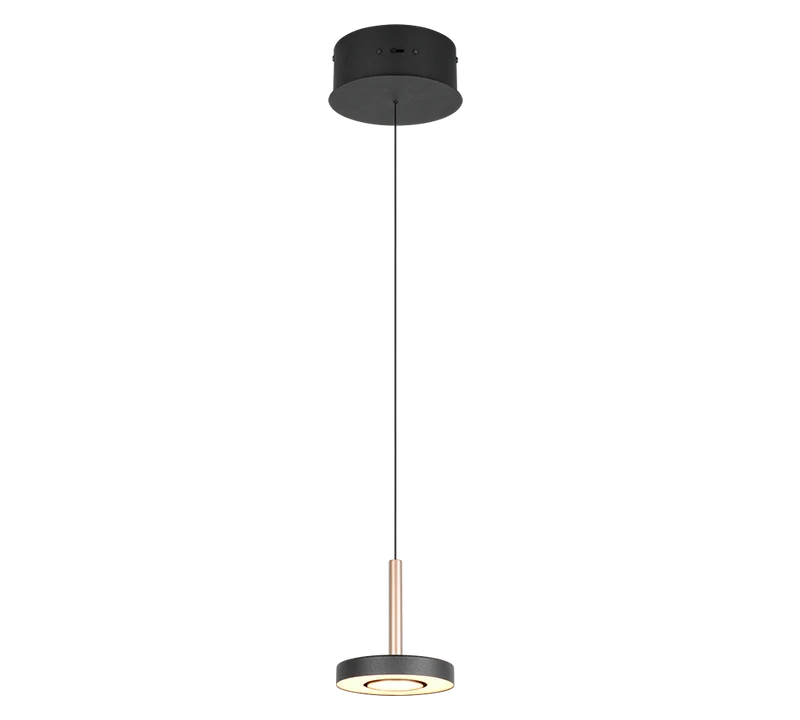 Lámpara colgante Trio Guano marrón café Ø15,5cm 60W 334410165