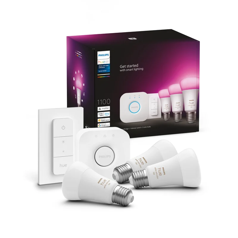 Philips Hue White and Color Ambiance Kit de inicio blanco RGBW E27 11W 1055lm 8719514