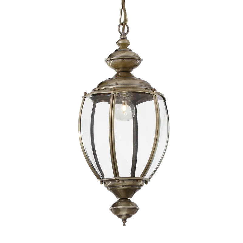 Lámpara colgante Ideal Lux Norma brunido cristal 60W Ø25cm