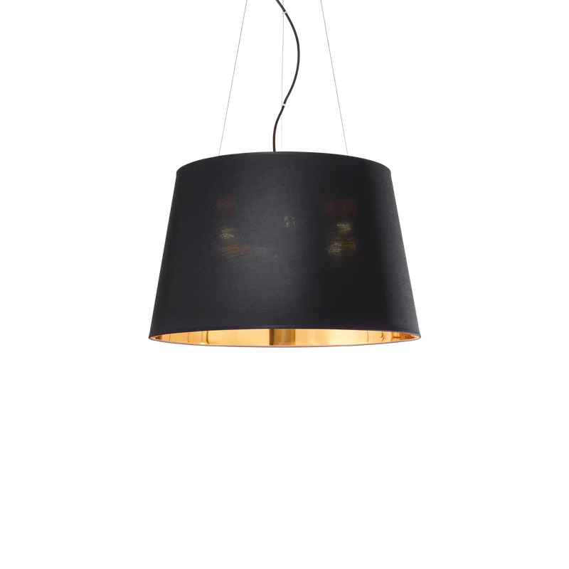 Lámpara colgante Ideal Lux Nordik negro tela 4 luces 240W Ø50cm