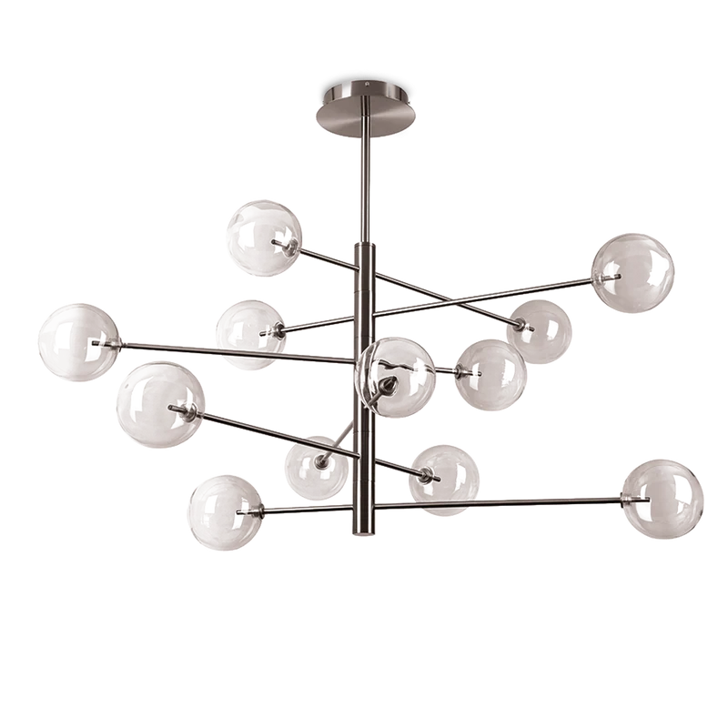 Lámpara colgante Ideal Lux Equinoxe cristal 12 luces 24W Ø128,1cm