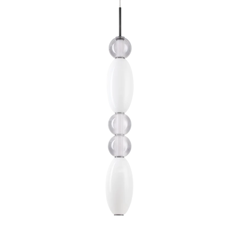 Lámpara colgante Ideal Lux Lumiere blanco cristal LED 39W Ø16cm