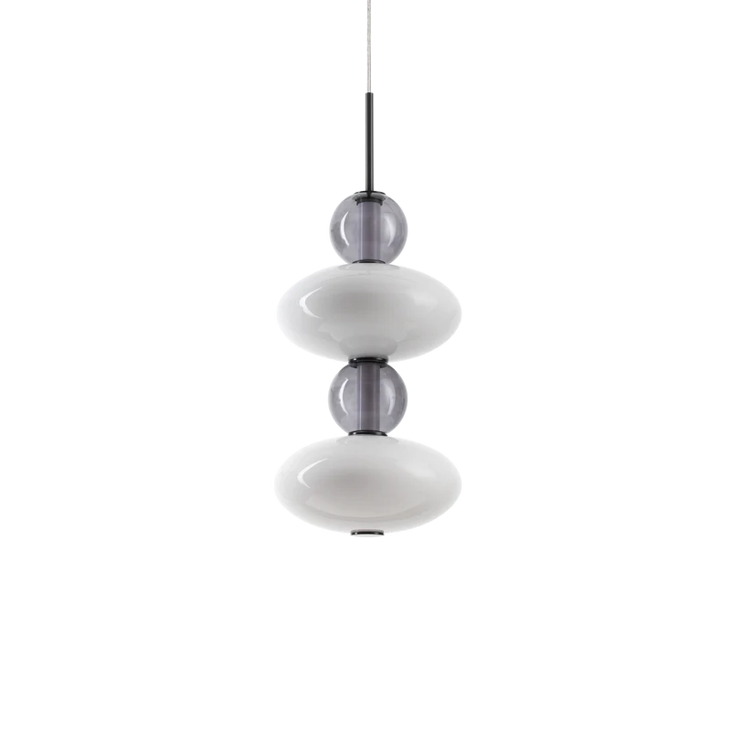 Lámpara colgante Ideal Lux Lumiere blanco cristal LED 34W Ø28cm