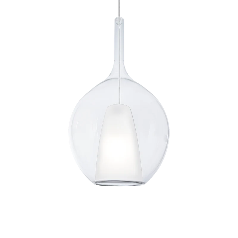 Lámpara colgante Ideal Lux Kalique transparente 42W Ø28cm