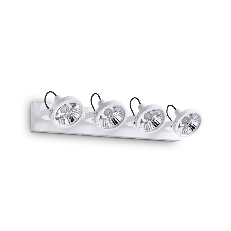 Plafón de techo Ideal Lux Glim blanco 4 luces 200W 65,5cm