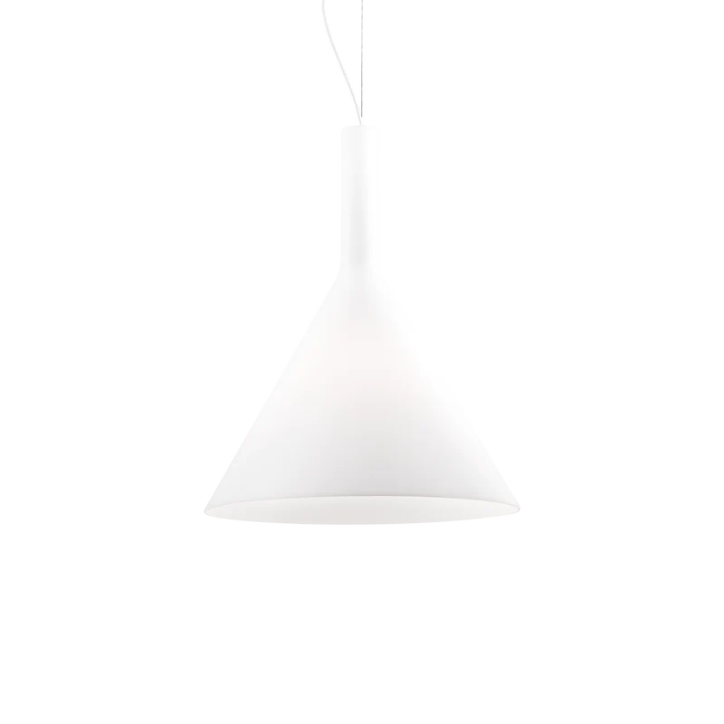 Lámpara colgante Ideal Lux Cocktail blanco cristal 60W Ø35cm