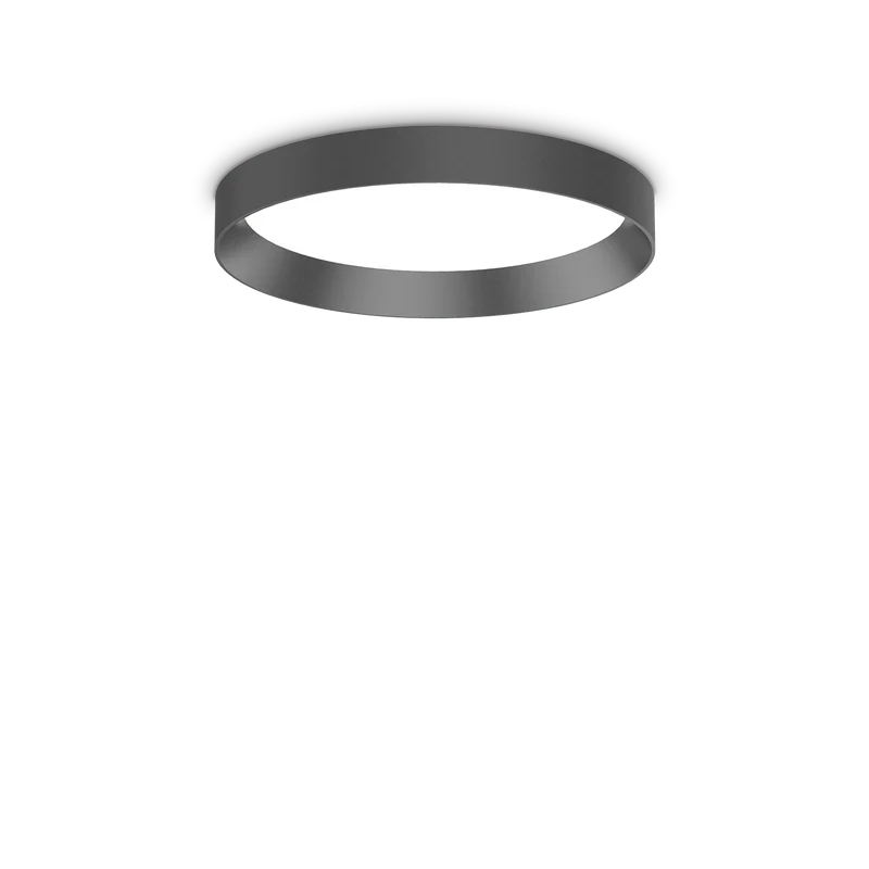 Plafón de techo Ideal Lux Fly negro LED 18W 2700K Ø35cm