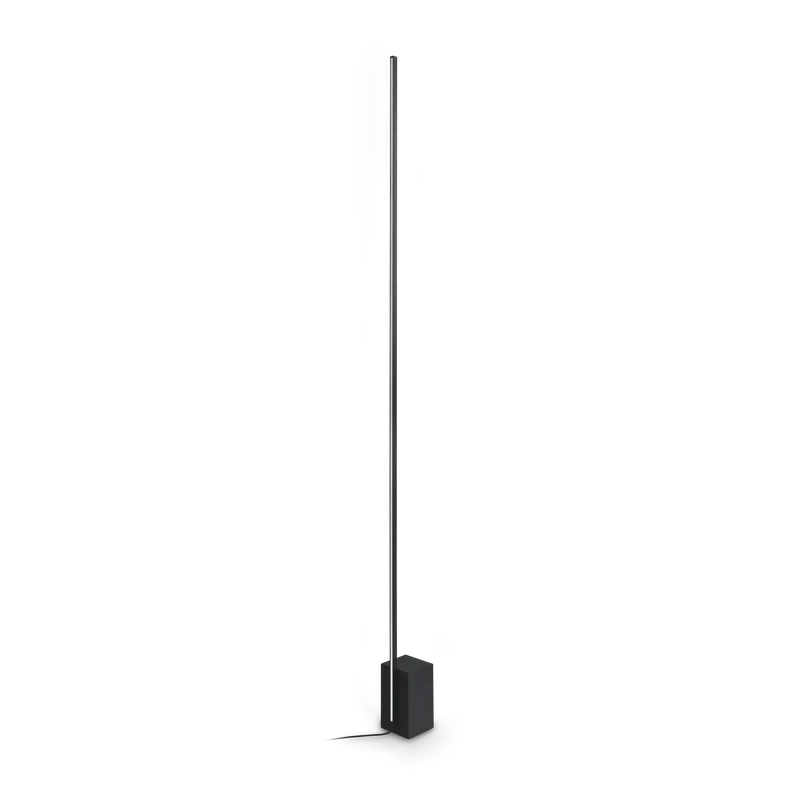 Lámpara de pie Ideal Lux Essence negro cristal LED 24W 3000K regulable 160,5cm