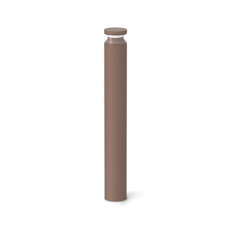 Baliza de exterior Ideal Lux Boeing marrón café cristal LED 14W IP65 100cm