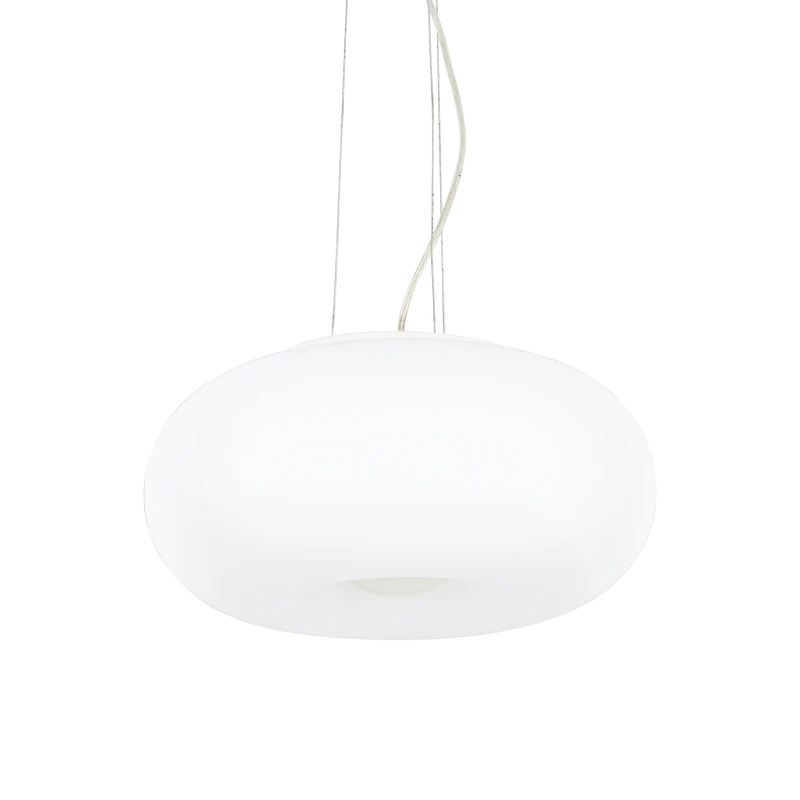 Lámpara colgante Ideal Lux Ulisse blanco cristal 3 luces 180W Ø42cm