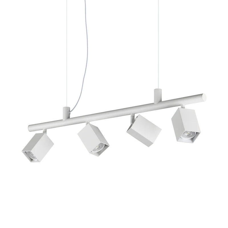 Lámpara colgante Ideal Lux Dynamite blanco 4 luces 112W 76cm