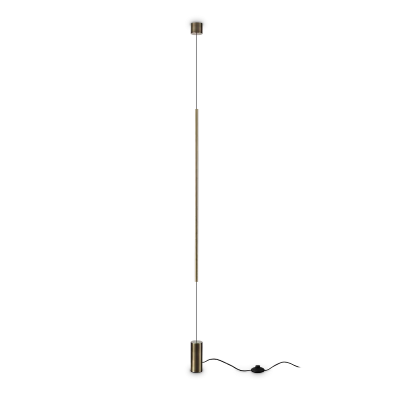 Lámpara de pie Ideal Lux Essence latón cristal LED 14W 2700K 7m