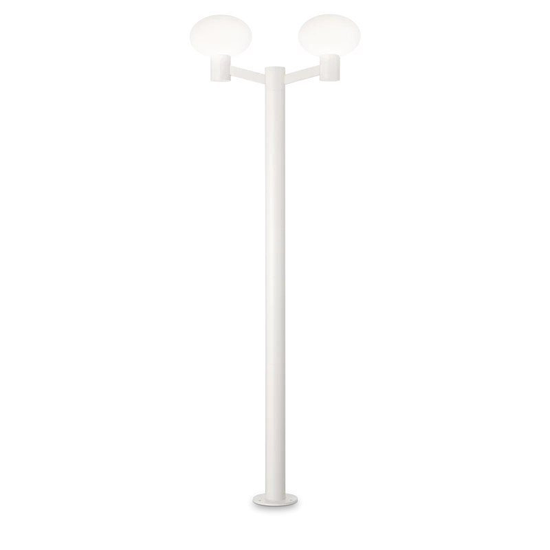 Farola de exterior Ideal Lux Clio blanco 2 luces 84W IP44 197cm