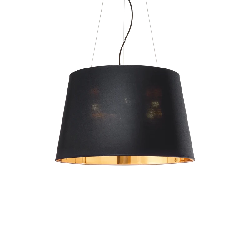 Lámpara colgante Ideal Lux Nordik negro tela 6 luces 360W Ø60cm