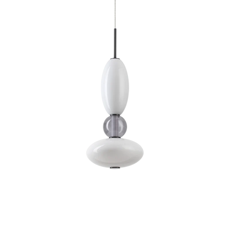 Lámpara colgante Ideal Lux Lumiere blanco cristal LED 27W Ø28cm