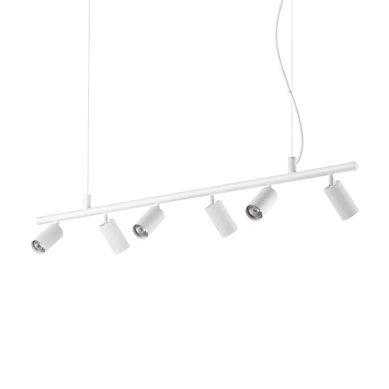 Lámpara colgante Ideal Lux Dynamite blanco 6 luces 168W 115,5cm