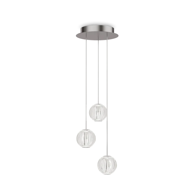 Lámpara colgante Ideal Lux Diamond transparente LED 5 luces 15W Ø25cm