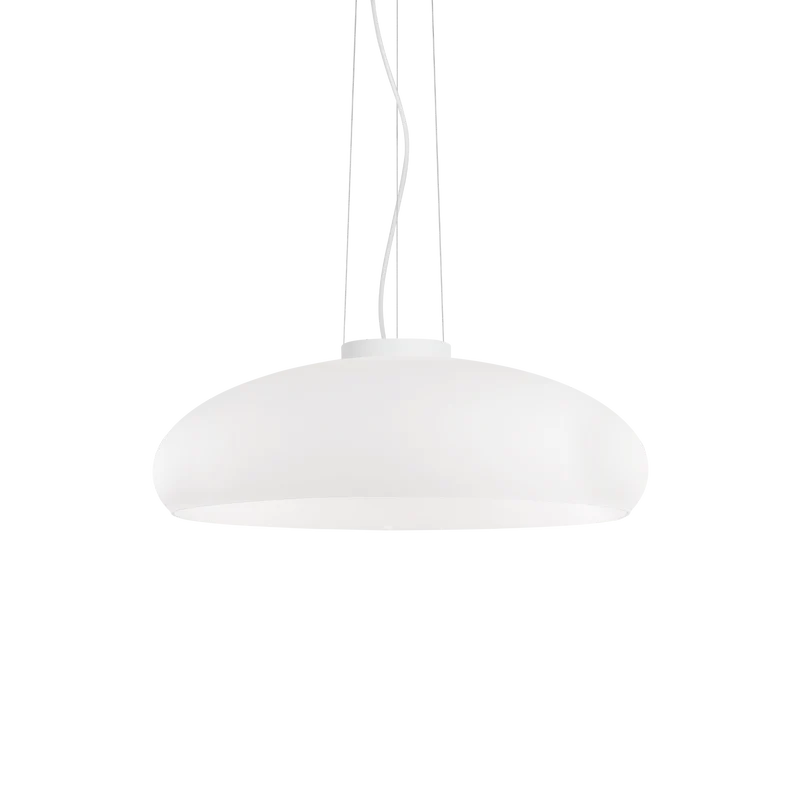 Lámpara colgante Ideal Lux Aria blanco cristal 60W Ø49,5cm