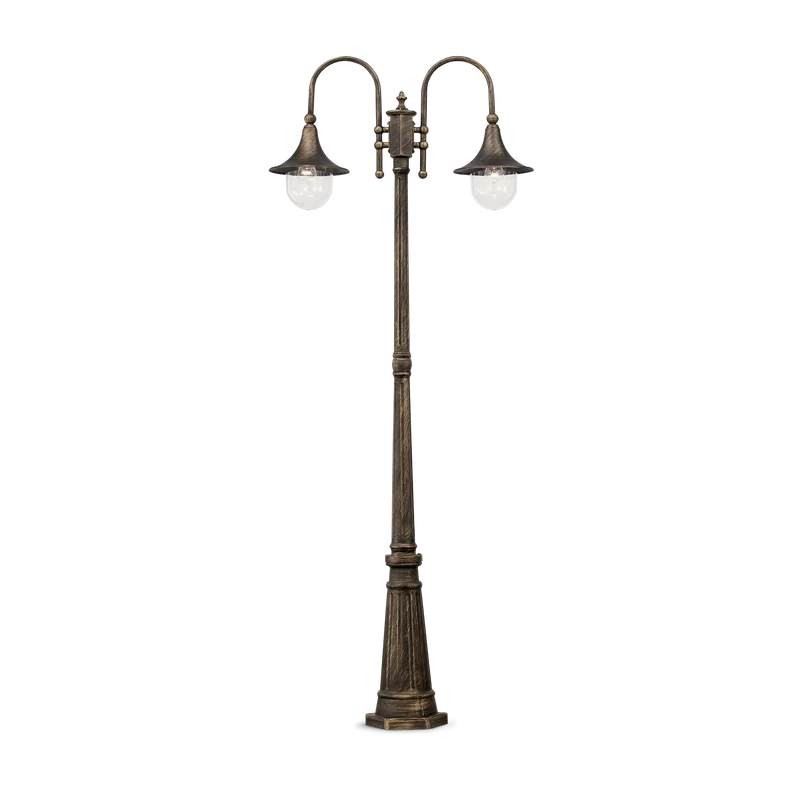 Farola de exterior Ideal Lux Cima negro 2 luces 104W 216cm