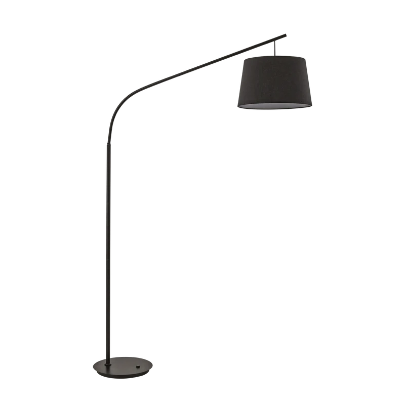 Lámpara de pie Ideal Lux Daddy negro tela 60W 197cm