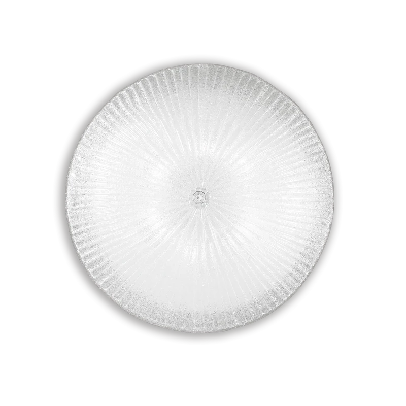 Plafón de techo Ideal Lux Shell transparente cristal 6 luces 360W Ø60cm