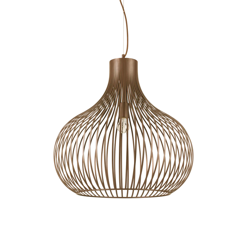 Lámpara colgante Ideal Lux Onion marrón café 60W Ø59,5cm