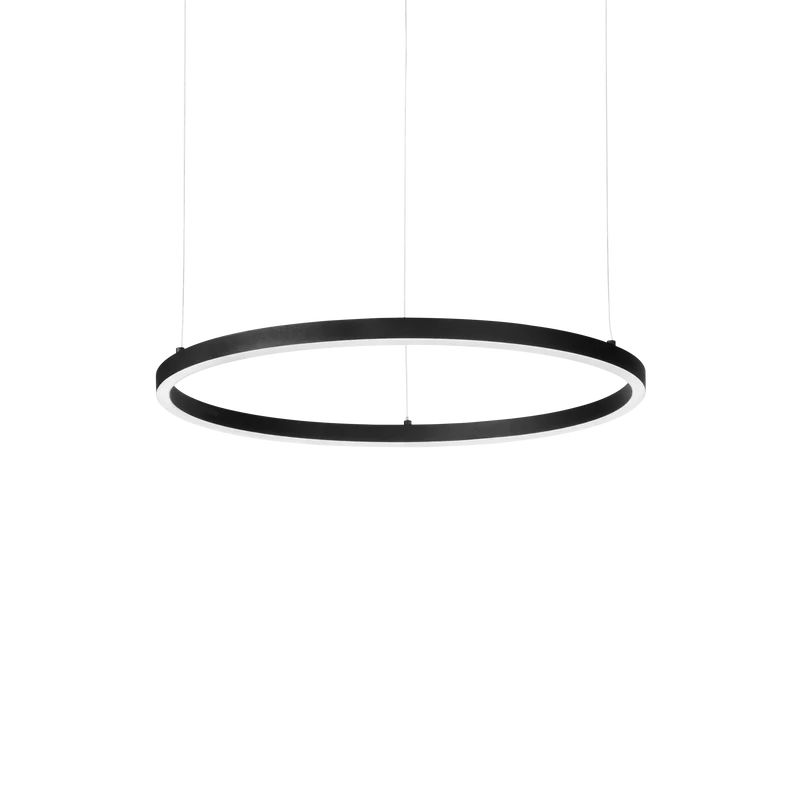 Lámpara colgante Ideal Lux Oracle Slim negro LED 28W 3000K regulable Ø50cm