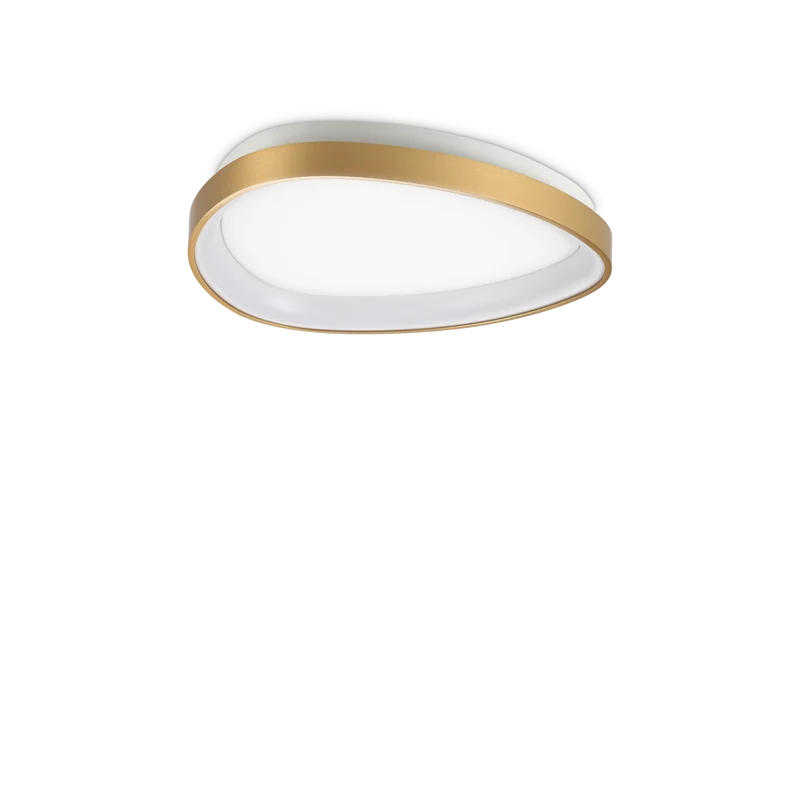 Plafón de techo Ideal Lux Gemini latón LED 24W 3000K Ø42,5cm