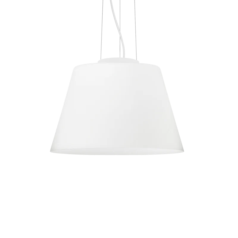 Lámpara colgante Ideal Lux Cylinder blanco cristal 60W Ø40,5cm
