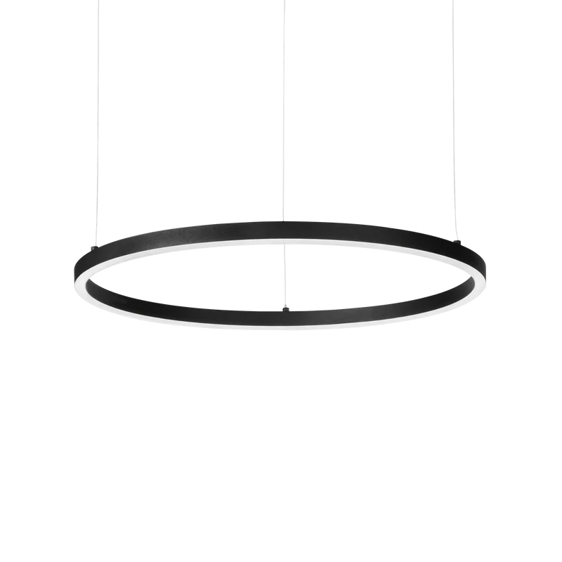 Lámpara colgante Ideal Lux Oracle Slim negro LED 53W 2700K Ø90cm