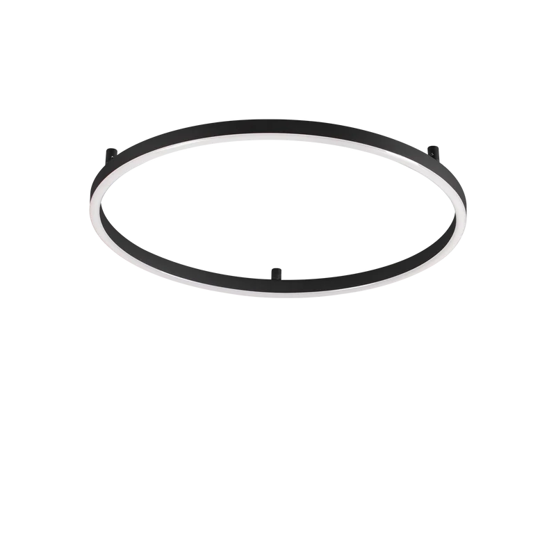 Plafón de techo Ideal Lux Oracle Slim negro LED 37W 4000K Ø70cm