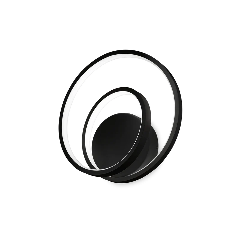 Aplique de pared Ideal Lux Oz negro LED 28W 3000K regulable 29cm