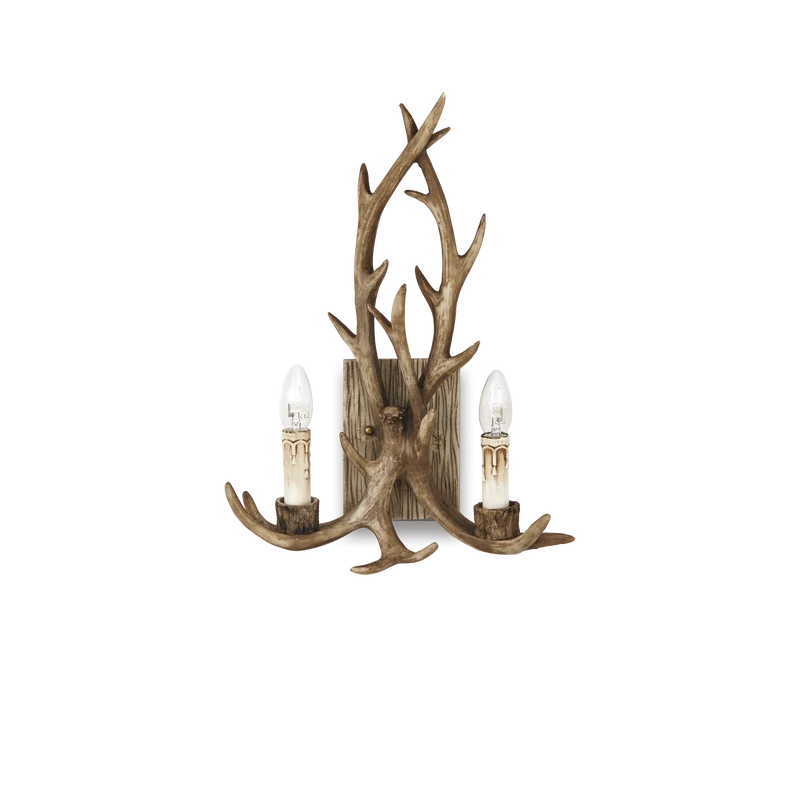 Aplique de pared Ideal Lux Chalet beige 2 luces 80W 37cm