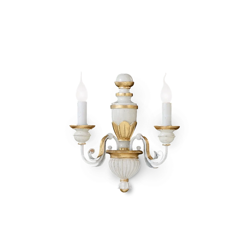 Aplique de pared Ideal Lux Firenze blanco 2 luces 80W 33cm