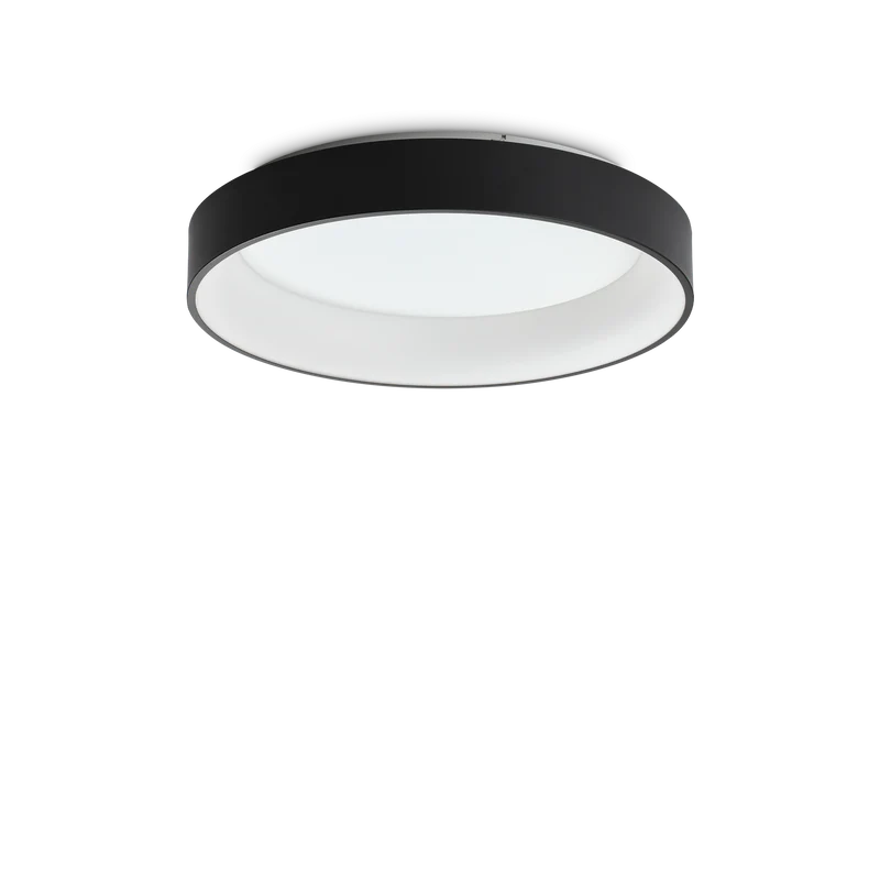 Plafón de techo Ideal Lux Ziggy negro LED 43W Ø59,5cm