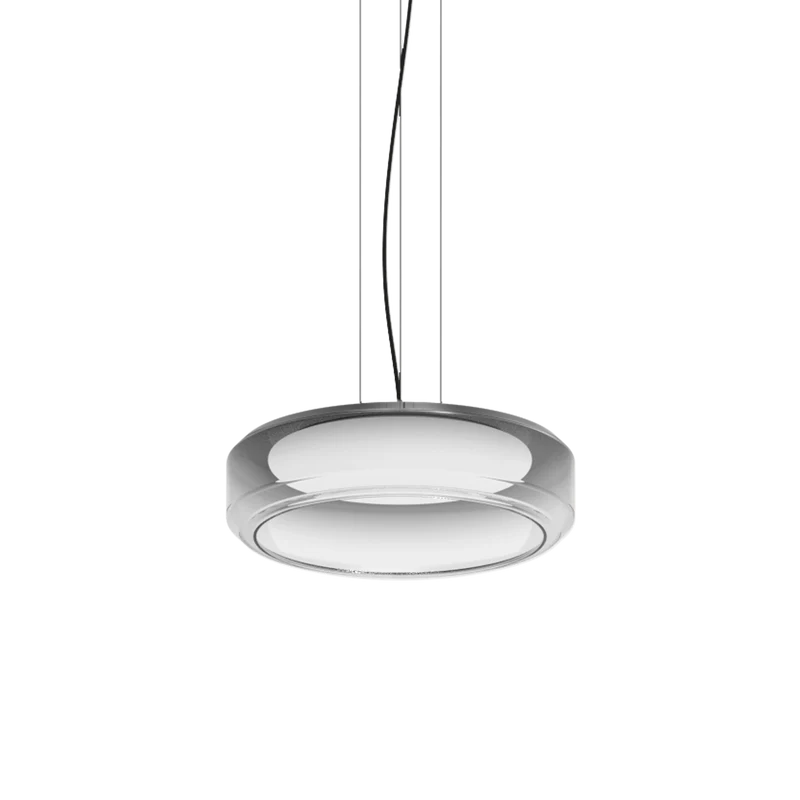 Lámpara colgante Ideal Lux Topico fumé cristal LED 28W Ø45cm