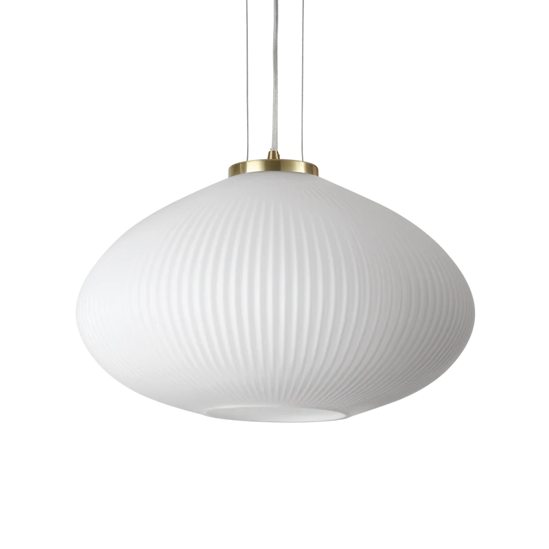 Lámpara colgante Ideal Lux Plisse' latón cristal 60W Ø45cm
