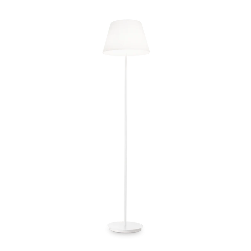 Lámpara de pie Ideal Lux Cylinder blanco cristal 2 luces 120W 175cm