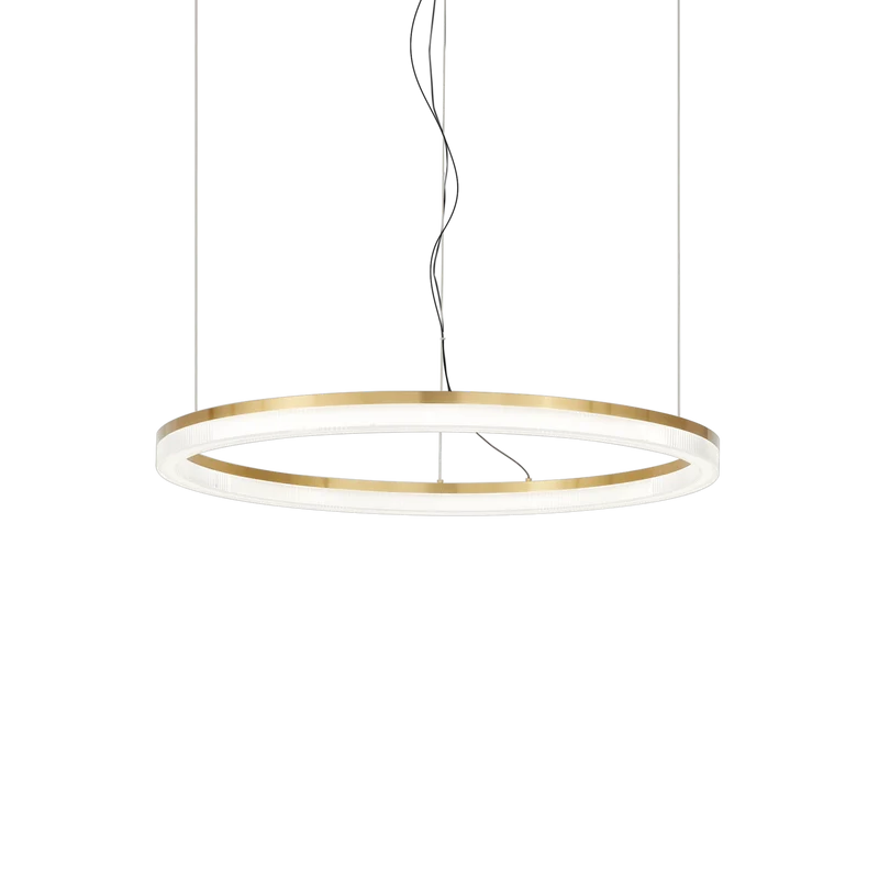 Lámpara colgante Ideal Lux Crown latón cristal LED 31W Ø60cm