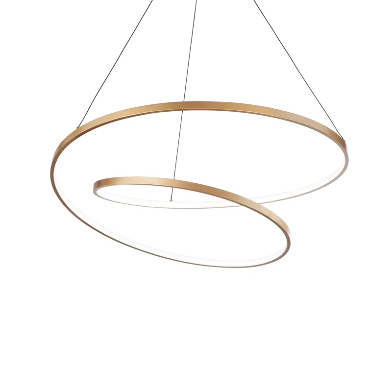Lámpara colgante Ideal Lux Oz latón LED 52W 3000K Ø80cm